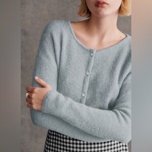 NWT Sezane Gaspard Sky Blue Cardigan